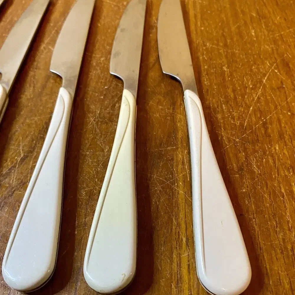 MCM Flatware Washington Forge Stainless Steel 5 Knife Set 1980’s